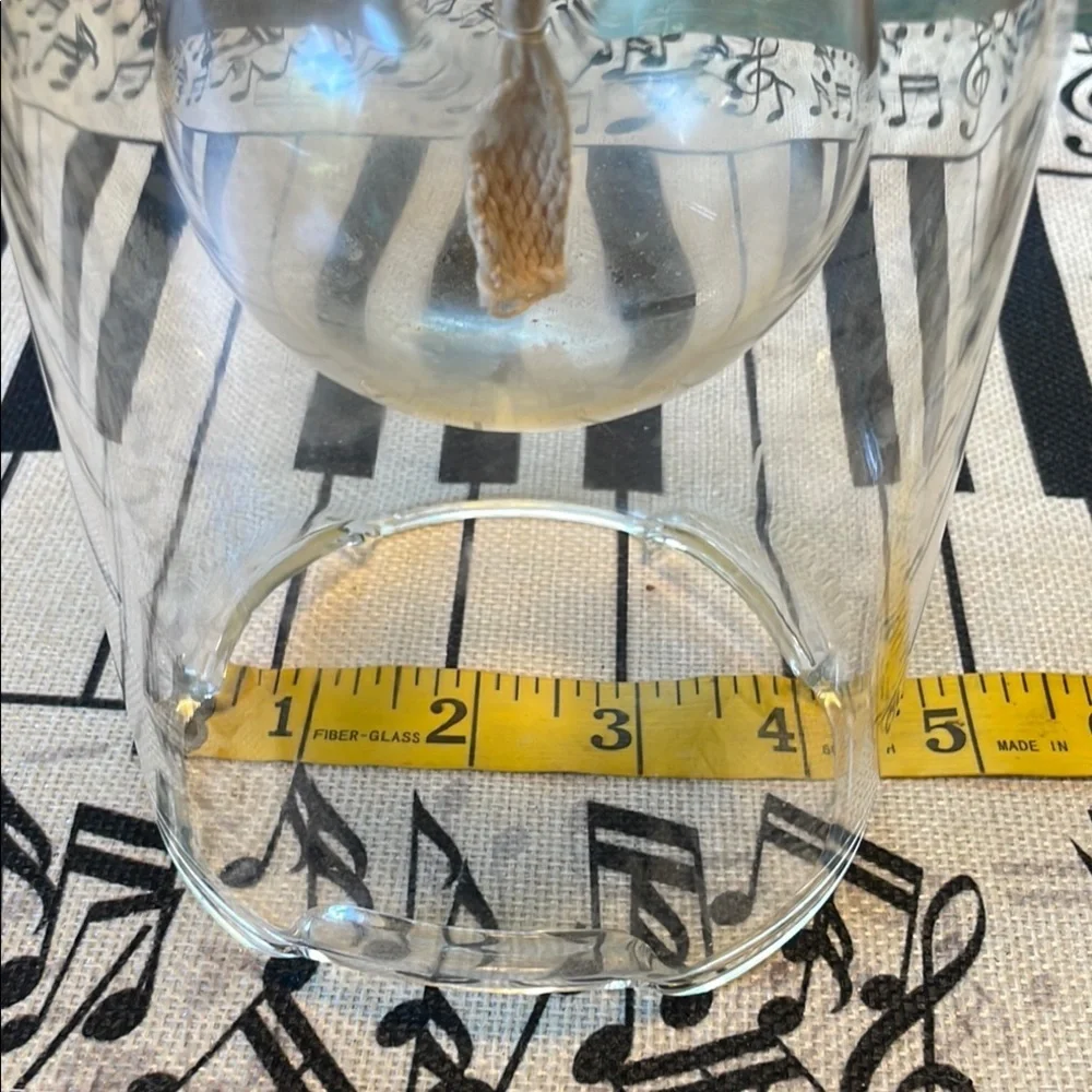 Oil Candle Lamp Handblown Kerosene Holder with Wick Intricate Accent